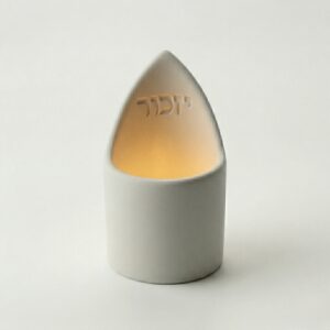 Handgemaakte herdenkings waxinelichthouder Yizkor